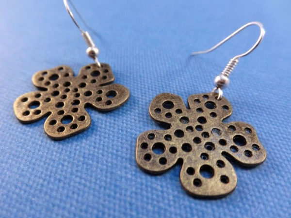 Blüten Ohrringe Vintage Optik Blume Flower